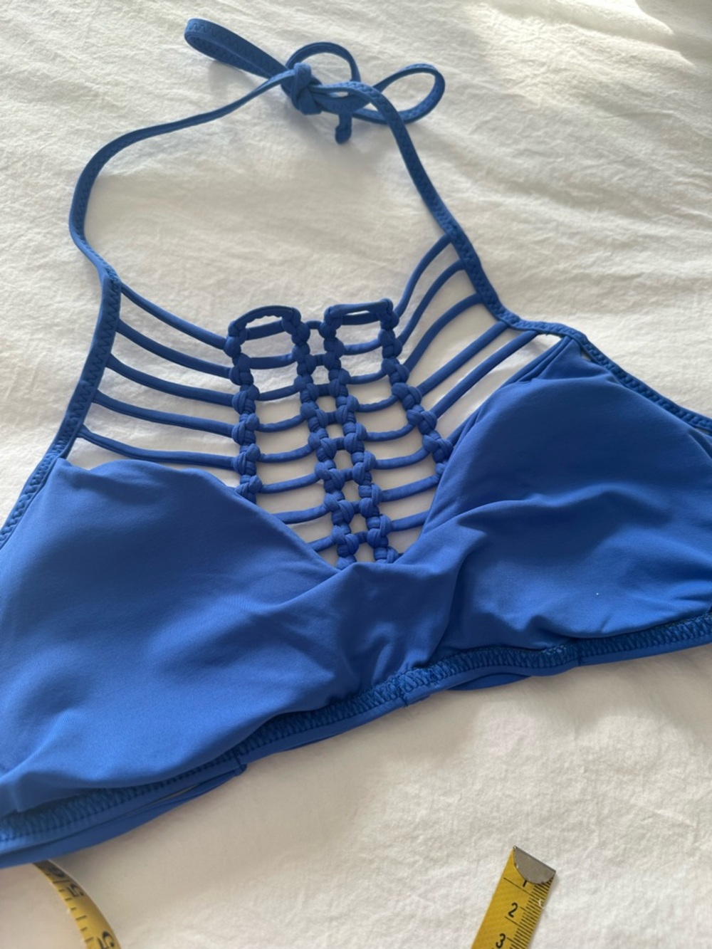 BECCA royal blue Swim Top with corded detail, size large - Picture 11 of 11